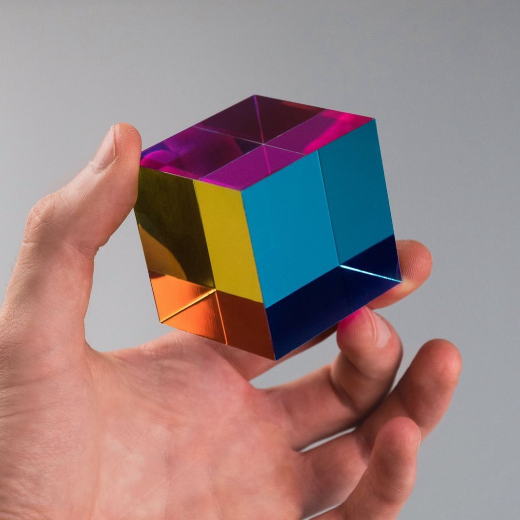 CMY Cubes from The Original Pack catching the light