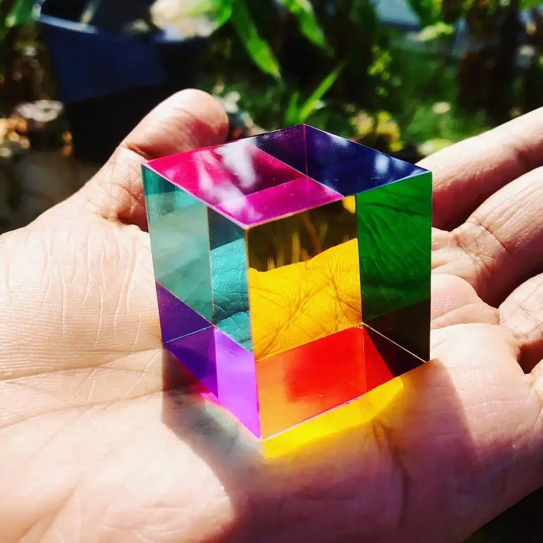 CMY Cubes demonstrating subtractive colour mixing