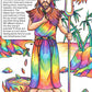 Shen Nong colouring page from the Brilliant Minds Ancient Chinese Mathematicians book, shown coloured in