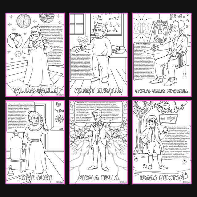 Brilliant Minds Colouring In Series: Light, Colour & Physics Masters