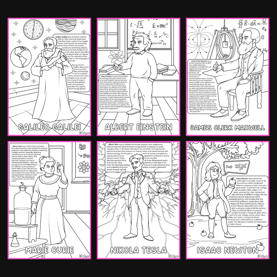 Brilliant Minds Colouring In Series cover: Light, Colour and Physics Masters